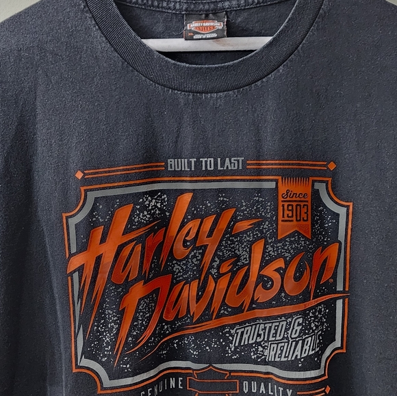 Harley Davidson Black Shirt Size XL Gasoline Alley Red Der AB. Canada - Picture 2 of 3